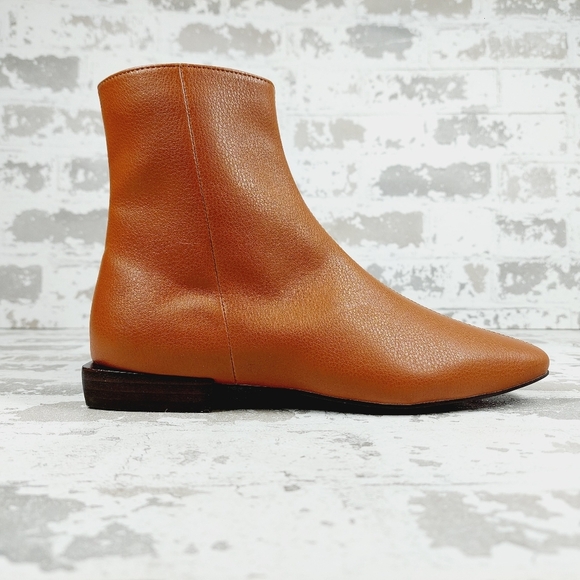 New Linea Paolo Women Rad Low Heel Square Toe Cream Dressy Office Boot C798 - Picture 5 of 11